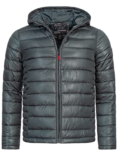 Geographical Norway Herren Herbst Winter Jacke Übergangsjacke Steppjacke Bomberjacke, Farbe:dark Grey, Größe:L von GEO NORWAY