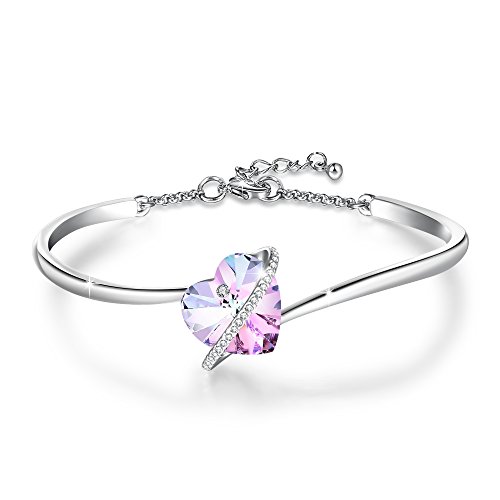 GEORGE · SMITH Love Story Armband Verstellbare versilberte Armbänder für Frauen mit blau-rosa Herzkristallen – Muttertagsgeschenk für ihre Mutter GEORGE · SMITH Love Story Armband Verstellbare versilberte Armbänder für Frauen mit blau-rosa Herzkristallen – Muttertagsgeschenk für ihre Mutter von GEORGE · SMITH