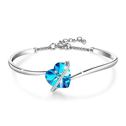 GEORGE · SMITH Love Story Armband Verstellbare versilberte Armbänder für Frauen mit blau-rosa Herzkristallen – Muttertagsgeschenk für ihre Mutter GEORGE · SMITH Love Story Armband Verstellbare versilberte Armbänder für Frauen mit blau-rosa Herzkristallen – Muttertagsgeschenk für ihre Mutter von GEORGE · SMITH