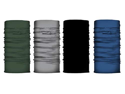 GEORGES Multifunktionstuch - Set in verschiedenen Designs - Halstuch | Sturmhaube | Schlauchschal | Stirnband | Piratentuch | Bandana (Einfarbig) von GEORGES