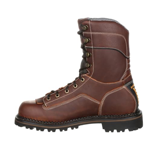 Georgia Boot AMP LT Logger Composite Toe Low Heel Waterproof Work Boot Brown von GEORGIA BOOT