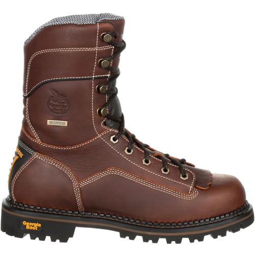 Georgia Boot AMP LT Logger Composite Toe Low Heel Waterproof Work Boot Brown von GEORGIA BOOT