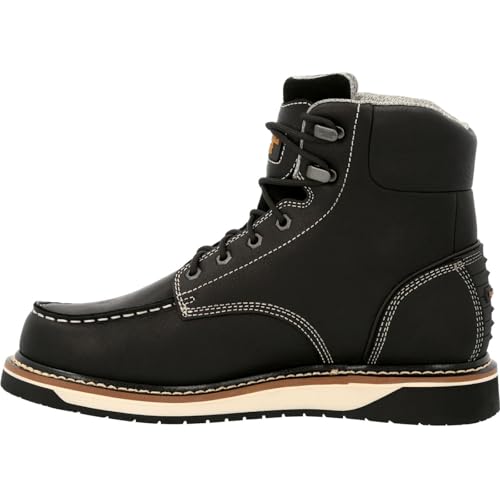 Georgia Boot Men's 6" AMP LT Wedge Moc-Toe Soft Toe Waterproof Work Boot Black - GB00475 von GEORGIA BOOT