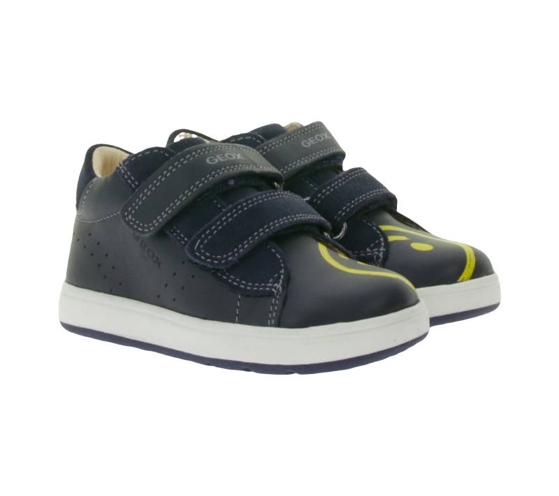 GEOX B Biglia B. D Kleinkinder Sneaker mit atmungsaktiver Sohle Mid-Cut-Schuhe Echtleder mit Klettverschluss Baby-Schuhe B044DD 08522 C4P2G Dunkelblau von GEOX