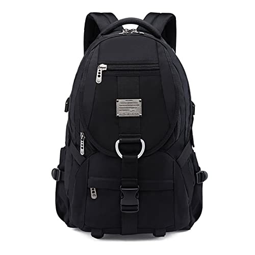 GEPLUM Großes Fassungsvermögen Travel Backpack Männer Große Kapazität Outdoor-Schulter Tasche Mit Kopfhörer-Loch Oxford Tuch 55L Durable Wandern Rucksack Student Schultasche-Green||32x21x50cm von GEPLUM