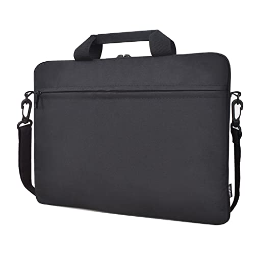 GERIINEER Laptoptasche 14-15.6 Zoll Multifunktional Notebooktasche Aktentaschen Wasserabweisend Laptop Umhängetasche mit Schultergurt Laptop Hülle für Frauen und Männer (Schwarz) von GERIINEER