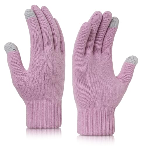 GERIINEER Winterhandschuhe Touchscreen Strickhandschuhe Fingerhandschuhe Sport Warm und Winddicht Winter Handschuhe für Skifahren Radfahren Geeinget für Damen und Herren von GERIINEER