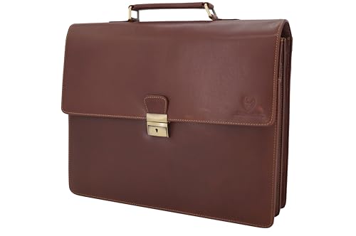GERMANUS Aktentasche David aus Leder (Dunkelbraun) von GERMANUS