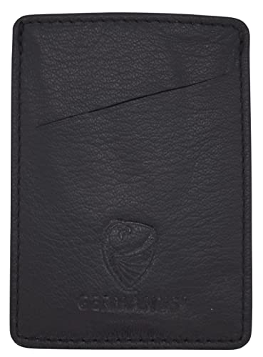 GERMANUS Kreditkartenetui Geldbörse Pocket Mini aus Leder, handlich für die Hosentasche, schwarz von GERMANUS