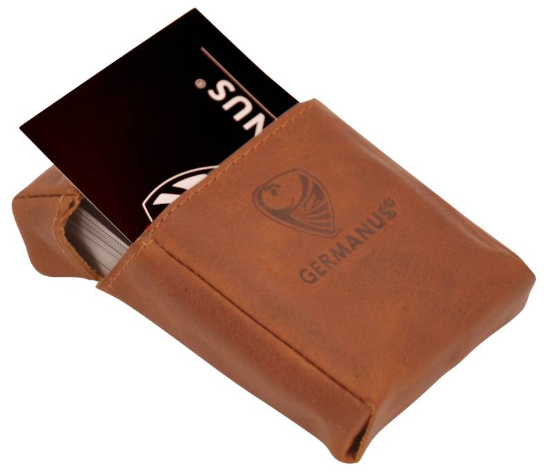 Handgefertigtes Visitenkartenetui Lederfrei in Braun Oder Schwarz von GERMANUSR