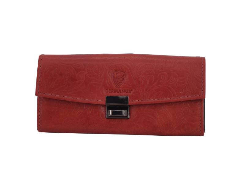 Handgemachte Kellner Geldbörse Gabi Aus Leder Mit Paisley Flower Prägung von GERMANUSR