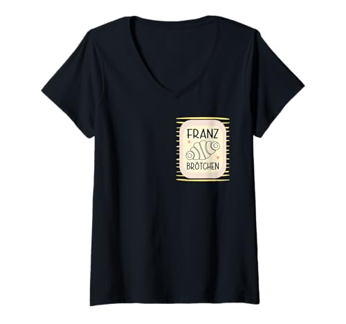 Damen Hamburger SPEZIALITÄT Hamburg FRANZBRÖTCHEN T-Shirt mit V-Ausschnitt Damen Hamburger SPEZIALITÄT Hamburg FRANZBRÖTCHEN T-Shirt mit V-Ausschnitt von GERMANY VACATION GERMAN EUROPE CITY TRAVEL