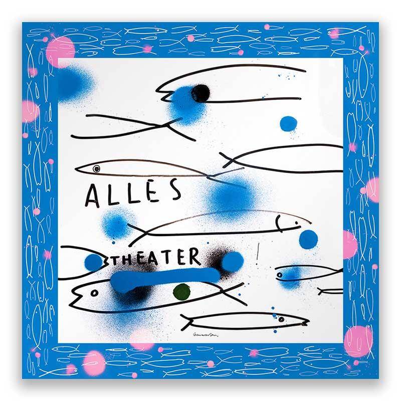 ALLES THEATER - Blau weißes Seidentuch - GERMENS ALLES THEATER - Blau weißes Seidentuch - GERMENS von GERMENS DE