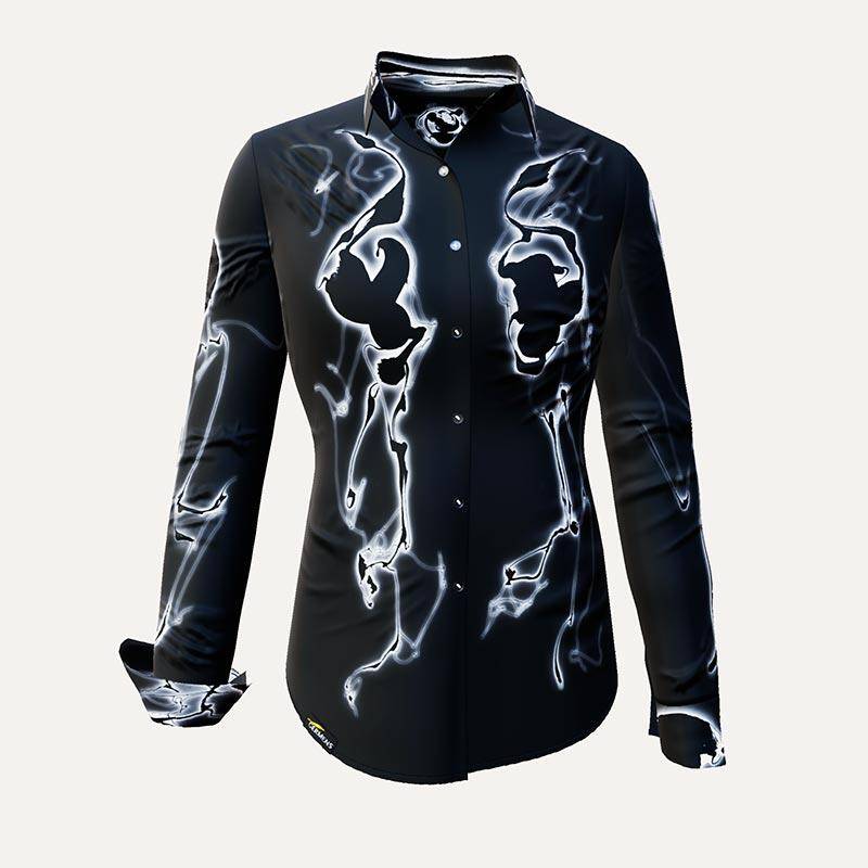 DARKLIGHT - Schwarz weiße Bluse - GERMENS DARKLIGHT - Schwarz weiße Bluse - GERMENS von GERMENS DE