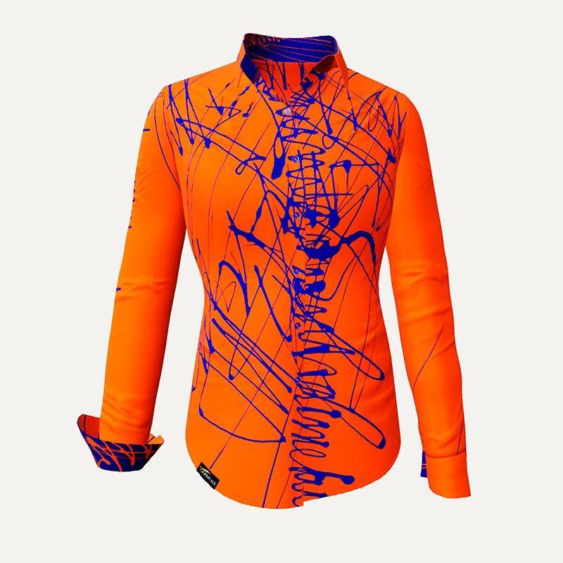 DENADA ORANGE - Orangene Bluse mit Linien - GERMENS DENADA ORANGE - Orangene Bluse mit Linien - GERMENS von GERMENS DE