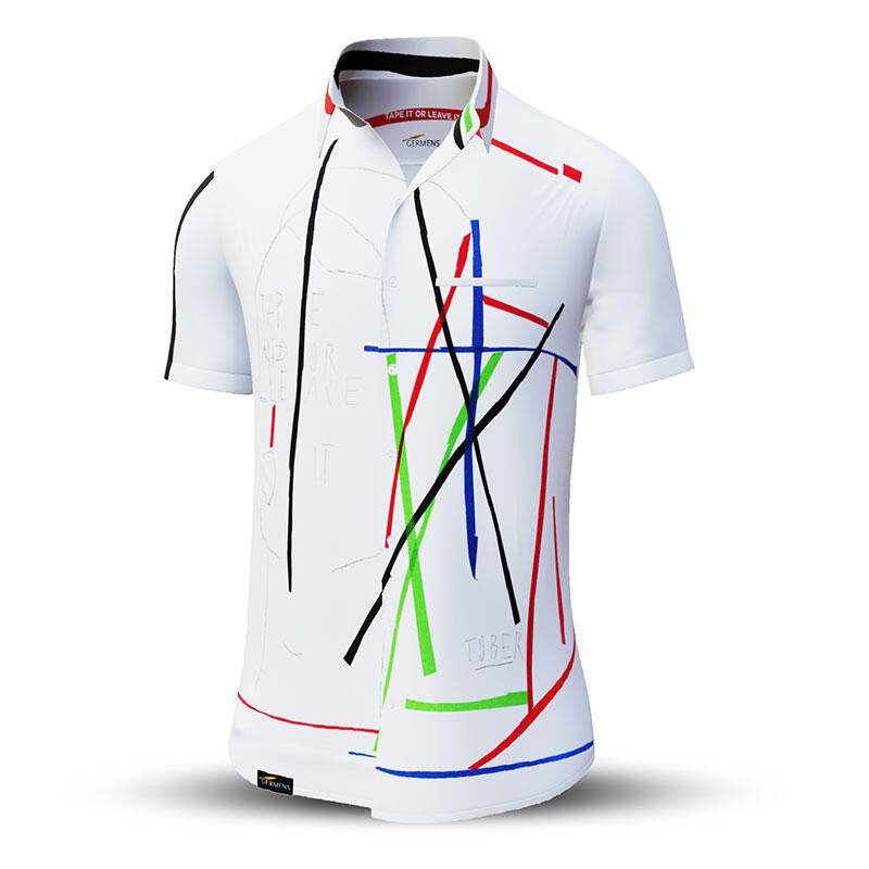 Kurzarmhemd Herren Sommer TAPE IT OR LEAVE IT von GERMENS von GERMENS DE