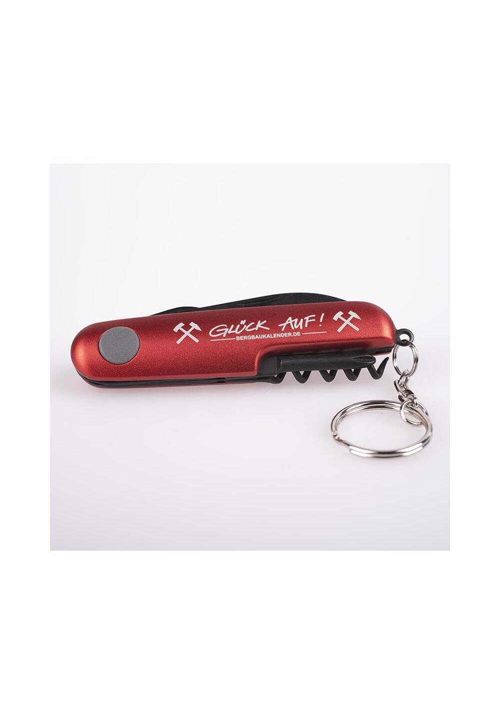 Multifunktionales rotes Taschenmesser - Glück Auf! - Bergbau von GERMENS DE