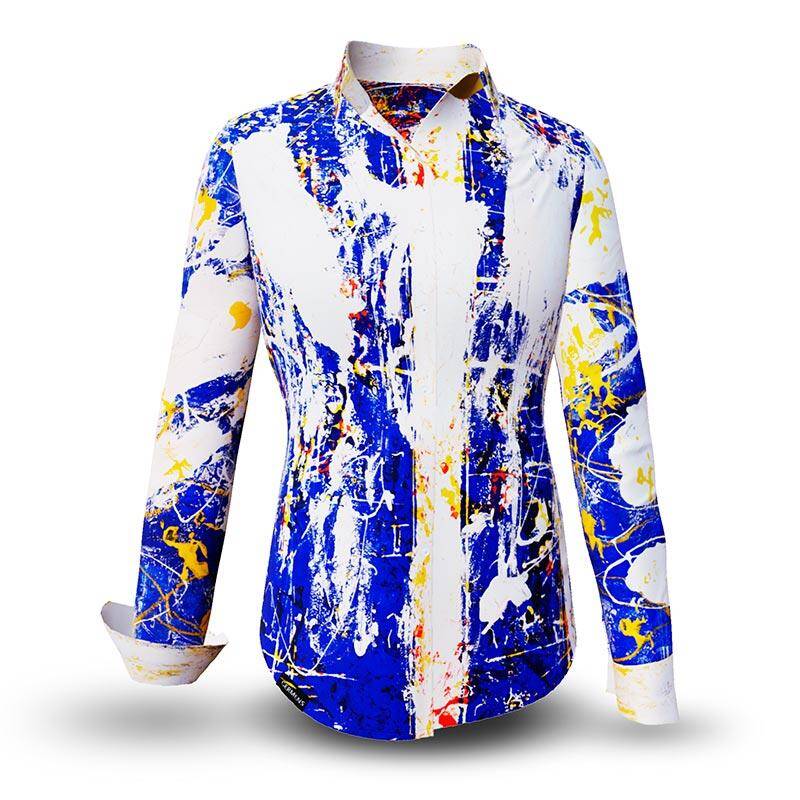 NOTIBANA - Blau weiß gelbe Bluse - GERMENS NOTIBANA - Blau weiß gelbe Bluse - GERMENS von GERMENS DE