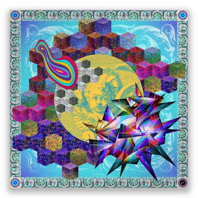 RAGUEL BLUE - Gemustertes Seidentuch - GERMENS RAGUEL BLUE - Gemustertes Seidentuch - GERMENS von GERMENS DE