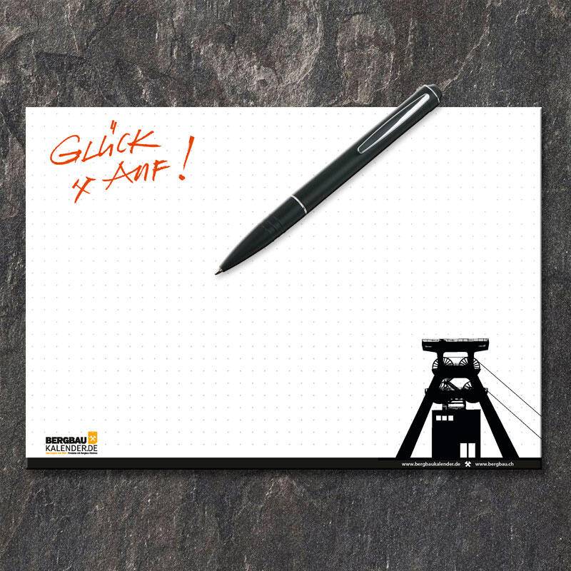 Schreibblock mit Förderturm - Glück Auf! von GERMENS DE