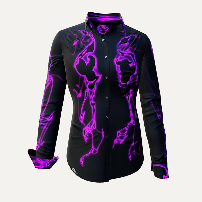 ULTRA V - Schwarz violette Bluse - GERMENS ULTRA V - Schwarz violette Bluse - GERMENS von GERMENS DE