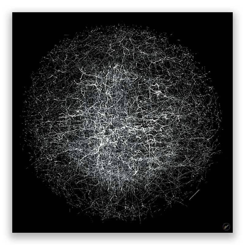 UNTERWEGS - Schwarz weißes Seidentuch - GERMENS von GERMENS DE