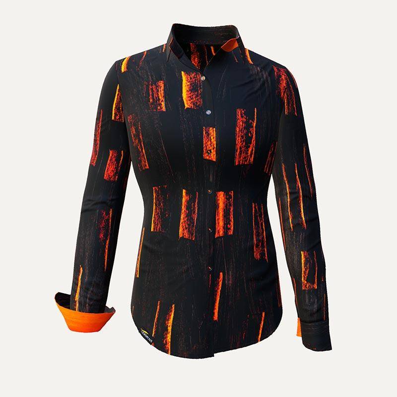 ZORN - Schwarz orange Bluse - GERMENS ZORN - Schwarz orange Bluse - GERMENS von GERMENS DE