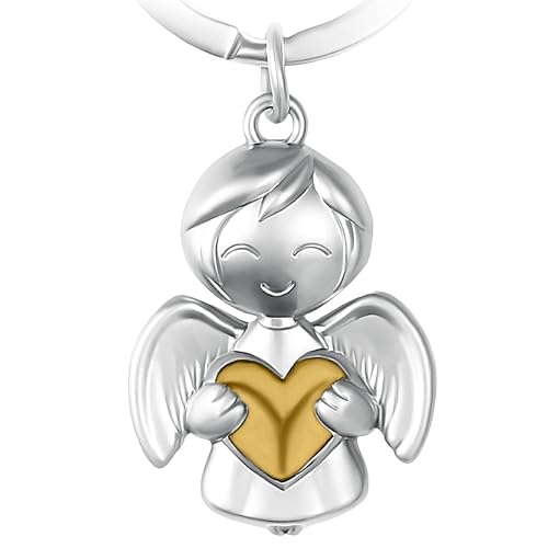 GERNEO® – DAS ORIGINAL – Luna – Premium Schutzengel Schlüsselanhänger – Symbol für Freundschaft & Liebe – Glücksbringer in Gold von GERNEO