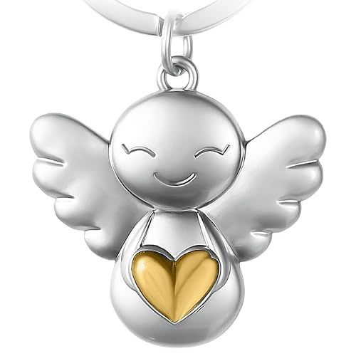 GERNEO® – DAS ORIGINAL – Maya – Premium Schutzengel Schlüsselanhänger – Ein Herz für Dich – Edler Glücksbringer in Gold von GERNEO