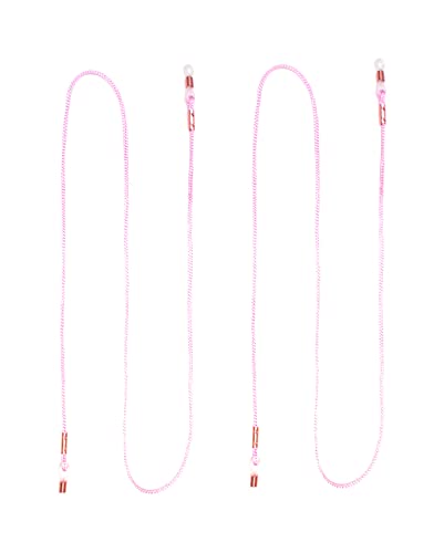 GERNEO® - DAS ORIGINAL - Premium Brillenband & Brillenkordel Unisex für Lesebrille & Sonnenbrille - Kupfer Halter - Rosa - extra lang - 2er Pack von GERNEO
