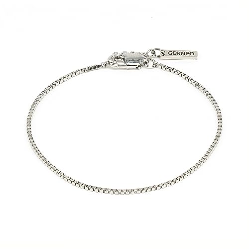 GERNEO® – Kauai – Premium Armband in diversen Farben – aus Edelstahl (316L) Chirurgenstahl – Verstellbar 18cm + 2cm (Silber) – Unisex für Frauen & Männer von GERNEO