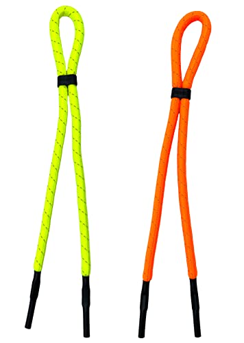 GERNEO® – ORIGINAL Olympia IV – schwimmfähiges Sport Brillenband Neopren – reflektierenden Streifen – neon gelb & orange – verstellbar mit Kabelzug – wasserfestes Sportbrillenband & fester Halt von GERNEO