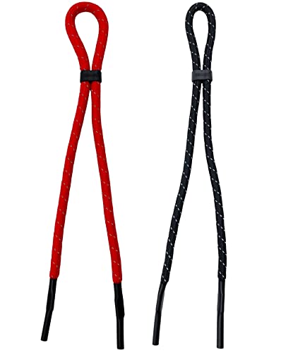 GERNEO® – ORIGINAL Olympia IV – schwimmfähiges Sport Brillenband Neopren – reflektierenden Streifen – neon rot & schwarz – verstellbar mit Kabelzug – wasserfestes Sportbrillenband & fester Halt von GERNEO