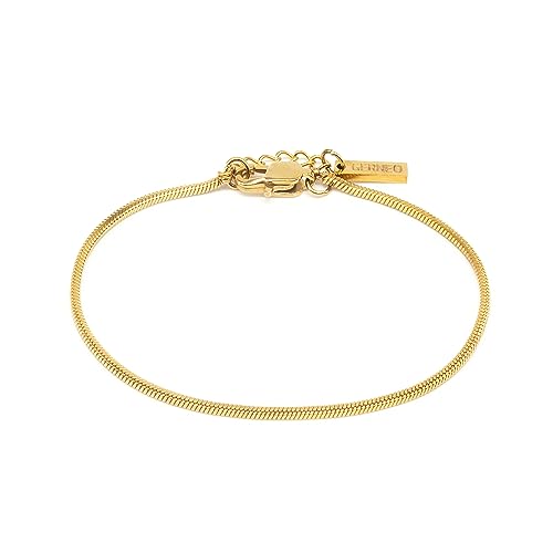 GERNEO® – Paros – Premium Armband in diversen Farben – aus Edelstahl (316L) Chirurgenstahl – Verstellbar 18cm + 2cm (Gold) – Unisex für Frauen & Männer von GERNEO