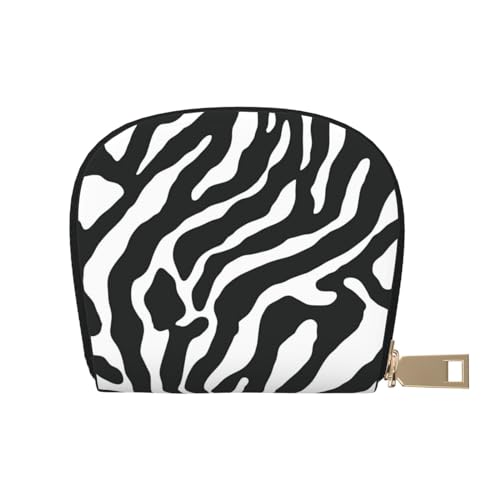 GERRIT RFID-Kreditkartenetui, klein, Leder, Reißverschluss, Kartenetui für Damen und Herren, Pink Camouflage, Schwarz-weißes Zebra, Einheitsgröße von GERRIT