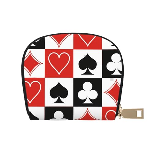 GERRIT RFID Kreditkartenetui St. Patrick Day Hut, klein, Leder, Reißverschluss, Kartenetui für Damen und Herren, Special Poker Card Hearts Square Clubs, Einheitsgröße von GERRIT