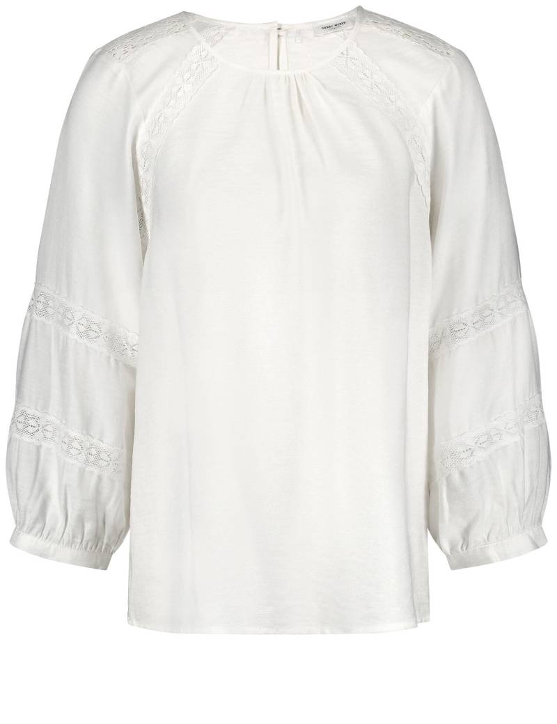GERRY WEBER Collection - 3/4 Arm Bluse mit Spitzendetails off-white - Gr. - 36 von GERRY WEBER Collection
