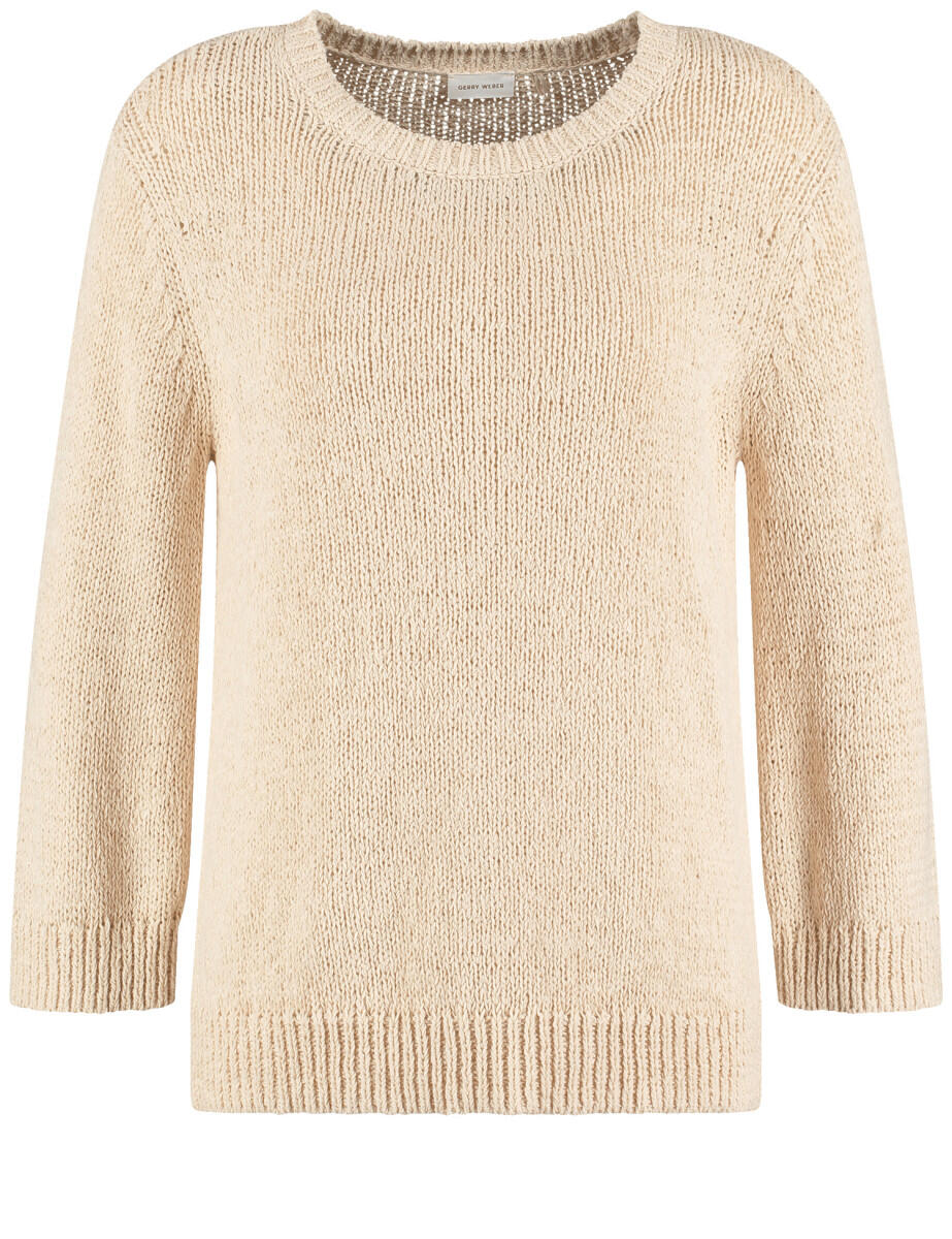 GERRY WEBER Collection - 3/4 Arm Pullover in Strukturstrick beige - Gr. - 46 von GERRY WEBER Collection