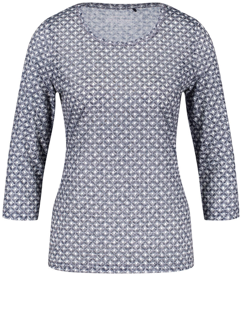 GERRY WEBER Collection - 3/4 Arm Shirt in Ausbrenner-Qualität blau - Gr. - 36 von GERRY WEBER Collection