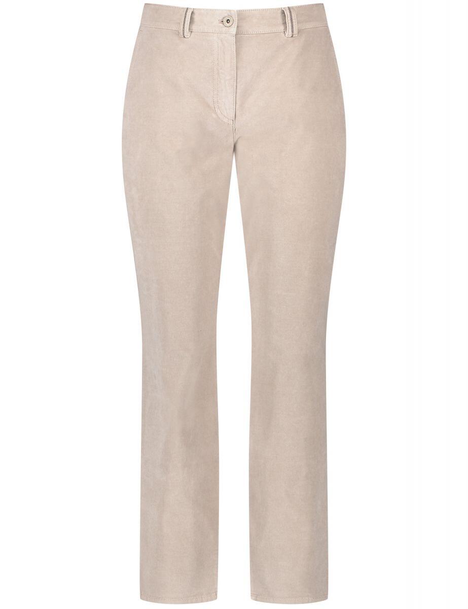 GERRY WEBER Collection - 7/8 Hose aus soft-elastischem Baumwollmaterial beige - Gr. - 44 von GERRY WEBER Collection
