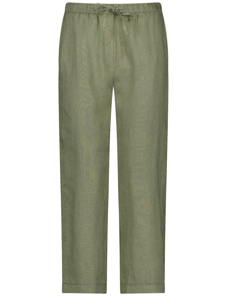 GERRY WEBER Collection - 7/8 Schlupfhose aus Leinen grün - Gr. - 46 von GERRY WEBER Collection