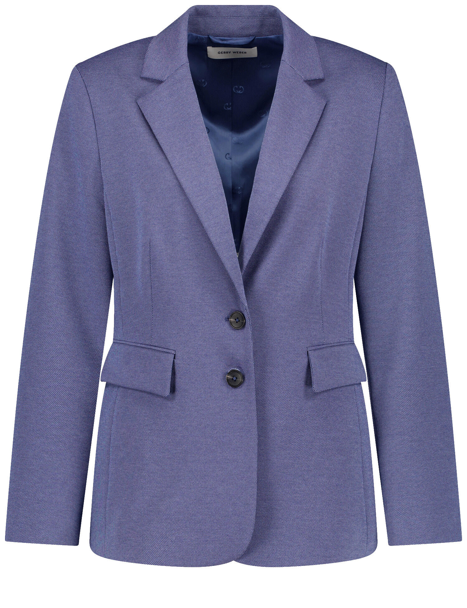 GERRY WEBER Collection - BLAZER LANGARM lake blue offwhite gemustert - Gr. - 36 von GERRY WEBER Collection
