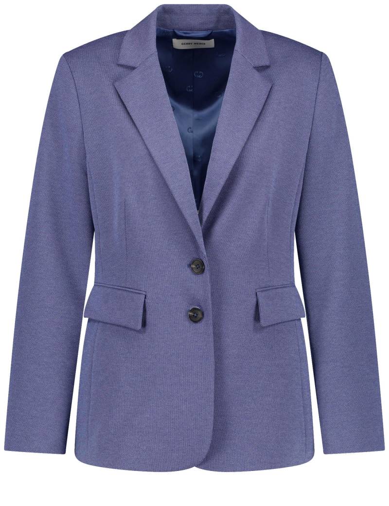 GERRY WEBER Collection - BLAZER LANGARM lake blue offwhite gemustert - Gr. - 44 von GERRY WEBER Collection