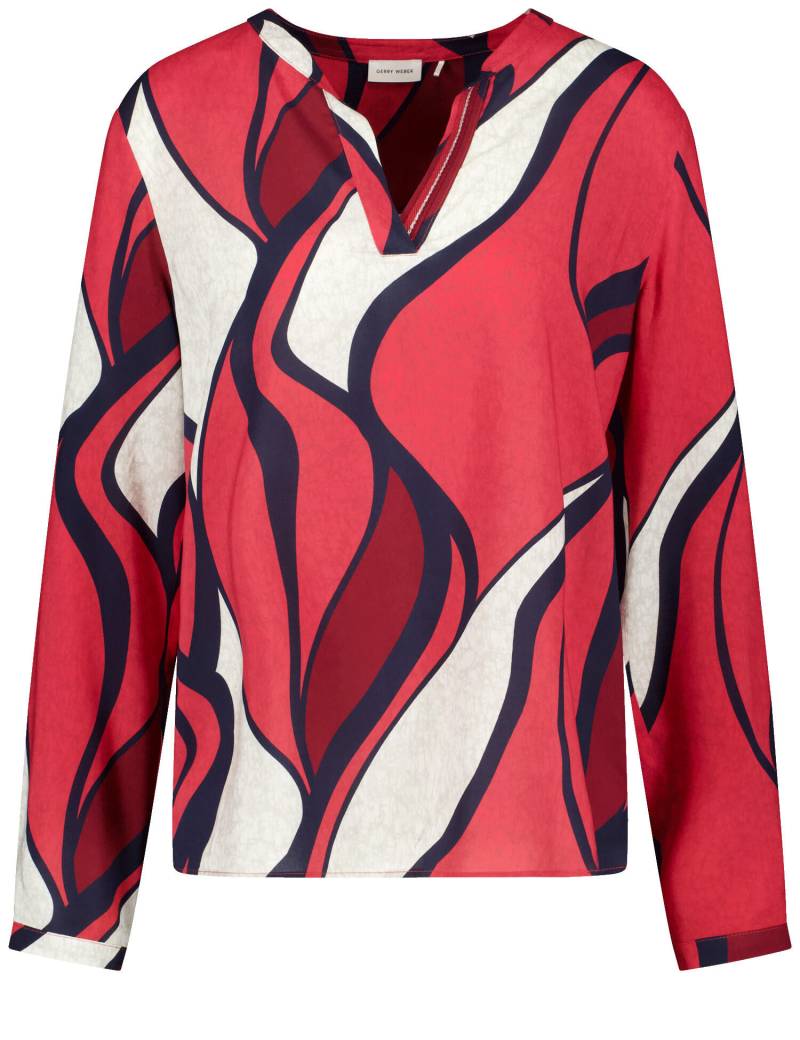 GERRY WEBER Collection - BLUSE 1/1 ARM red shaded waveprint - Gr. - 46 von GERRY WEBER Collection