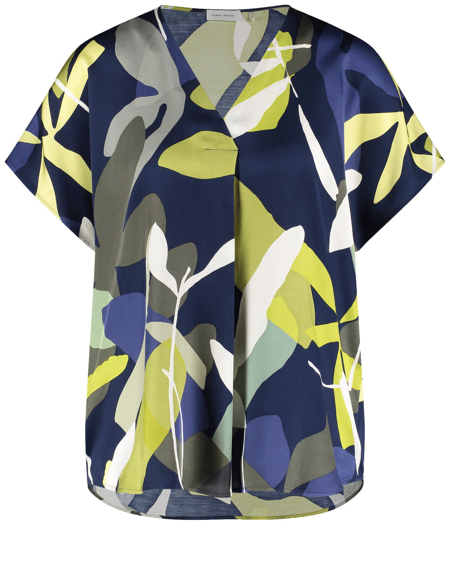 GERRY WEBER Collection - BLUSE 1/2 ARM navy/atumn leaf/blue aop - Gr. - 48 von GERRY WEBER Collection