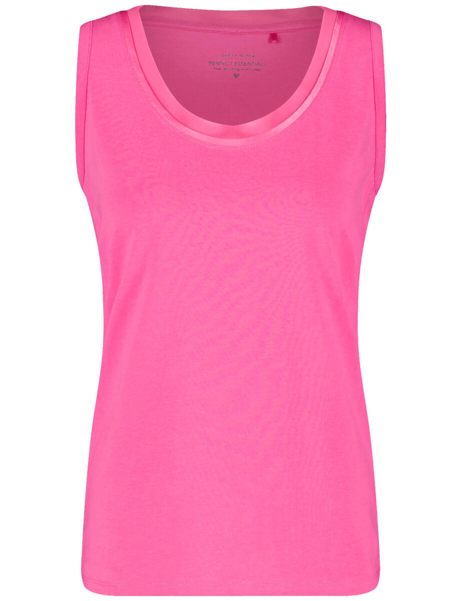 GERRY WEBER Collection - Basic Top mit Chiffonblende pink - Gr. - 36 von GERRY WEBER Collection