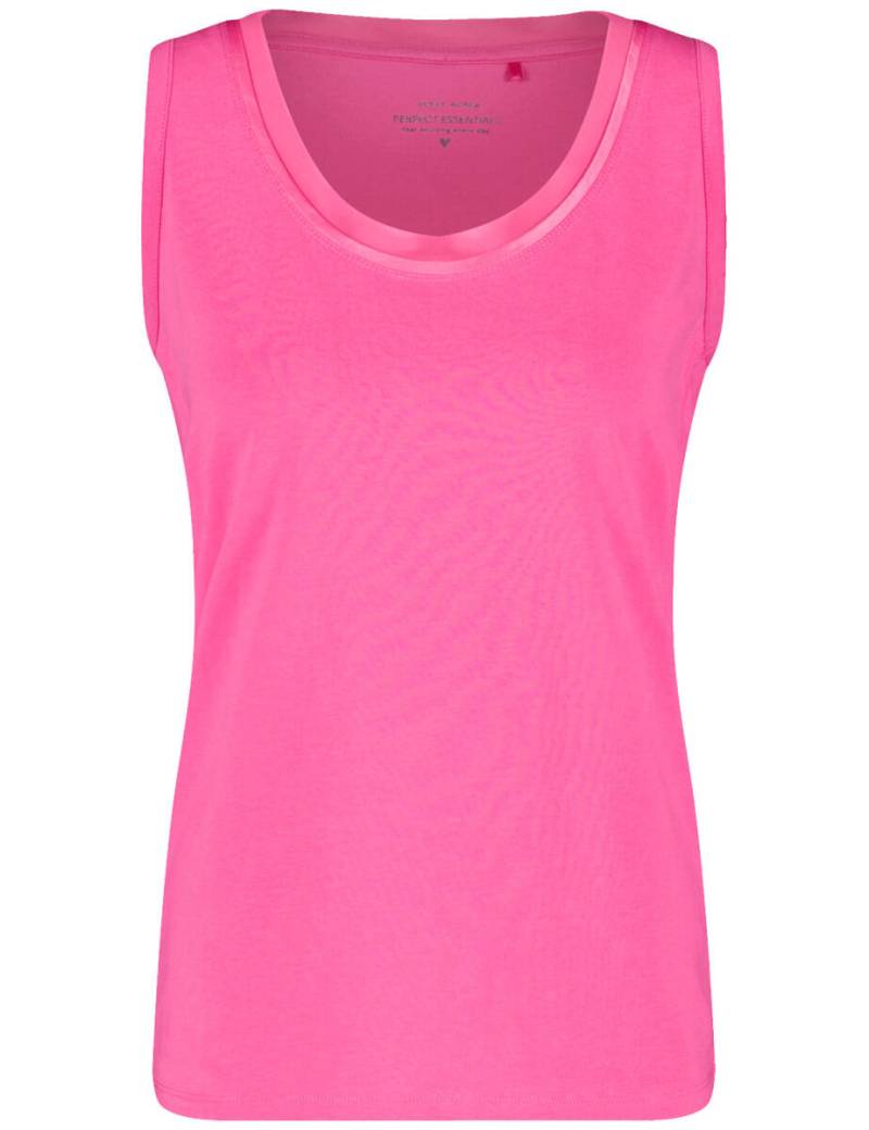 GERRY WEBER Collection - Basic Top mit Chiffonblende pink - Gr. - 36 von GERRY WEBER Collection