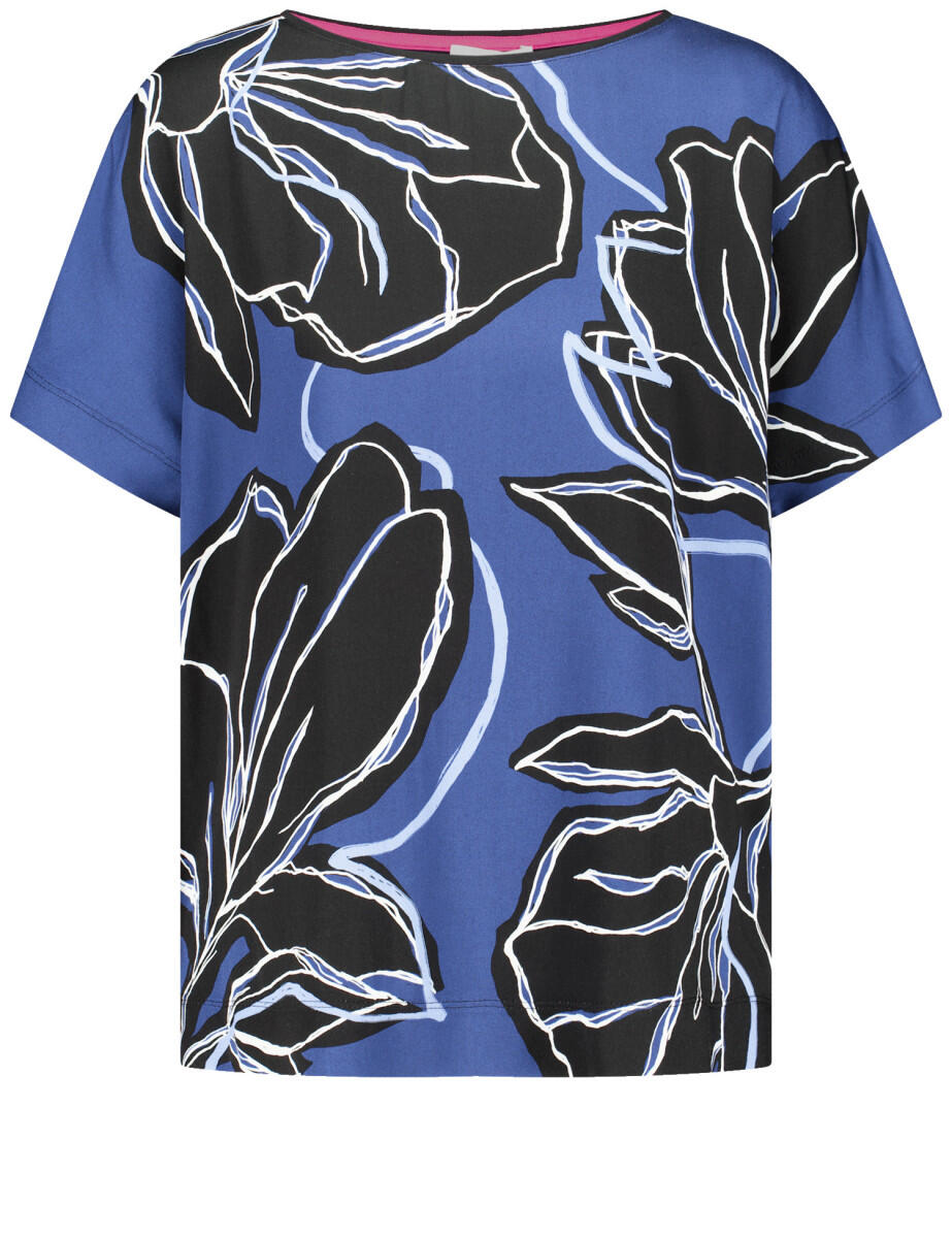 GERRY WEBER Collection - Bequemes Blusenshirt mit Material-Patch schwarz - Gr. - 38 von GERRY WEBER Collection