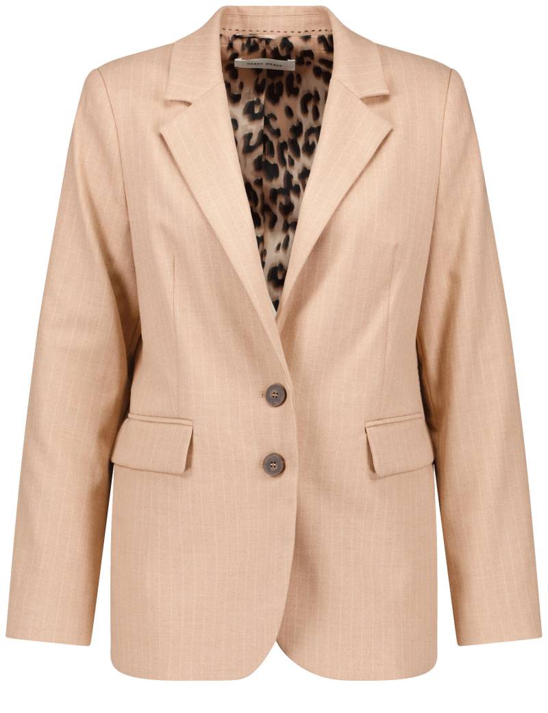 GERRY WEBER Collection - Blazer Langarm camel beige streifen - Gr. - 40 von GERRY WEBER Collection