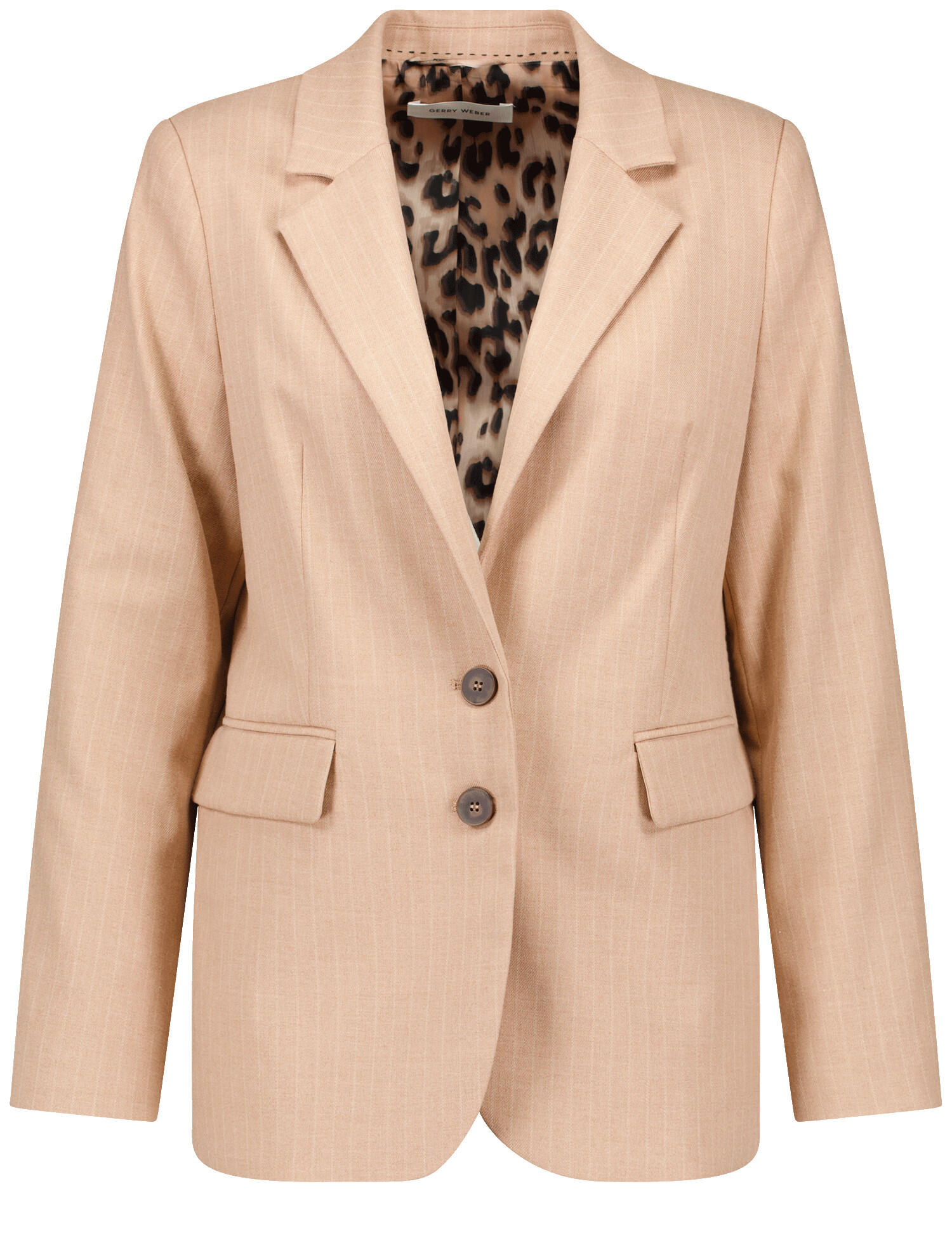 GERRY WEBER Collection - Blazer Langarm camel beige streifen - Gr. - 42 von GERRY WEBER Collection